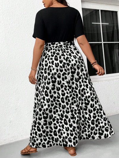 Lea™ I Leopard Illusionskjole