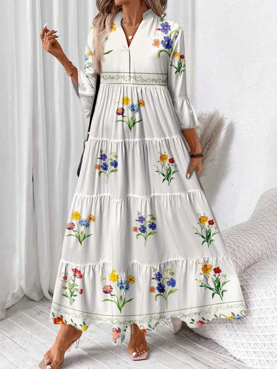 Freja™ Sommerkjole i Planteprin