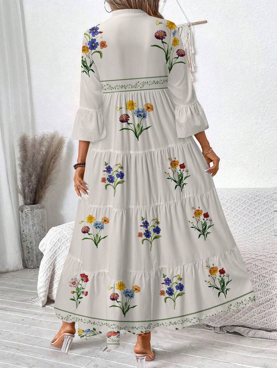 Freja™ Sommerkjole i Planteprin