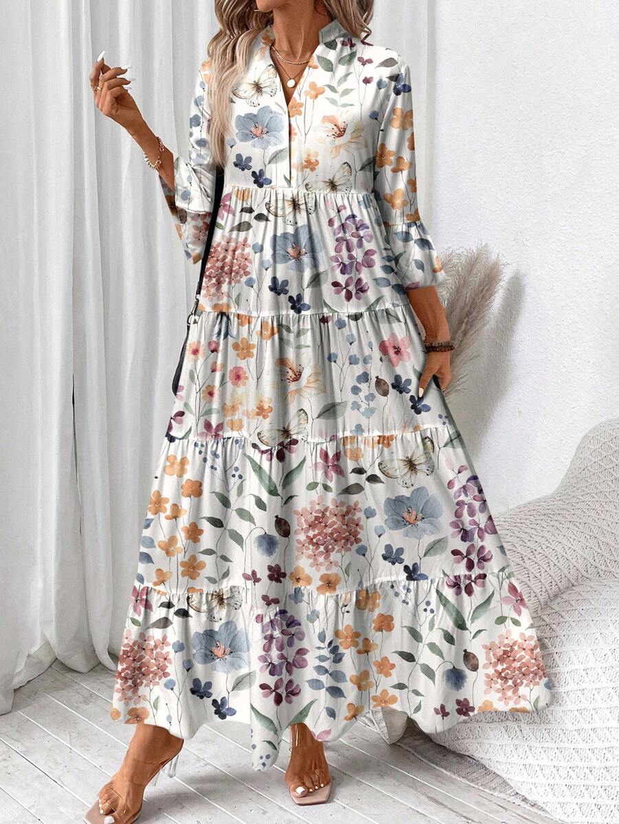 Freja™ Sommerkjole i Planteprin