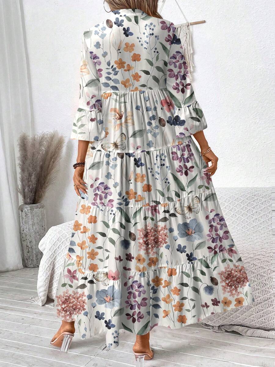 Freja™ Sommerkjole i Planteprin