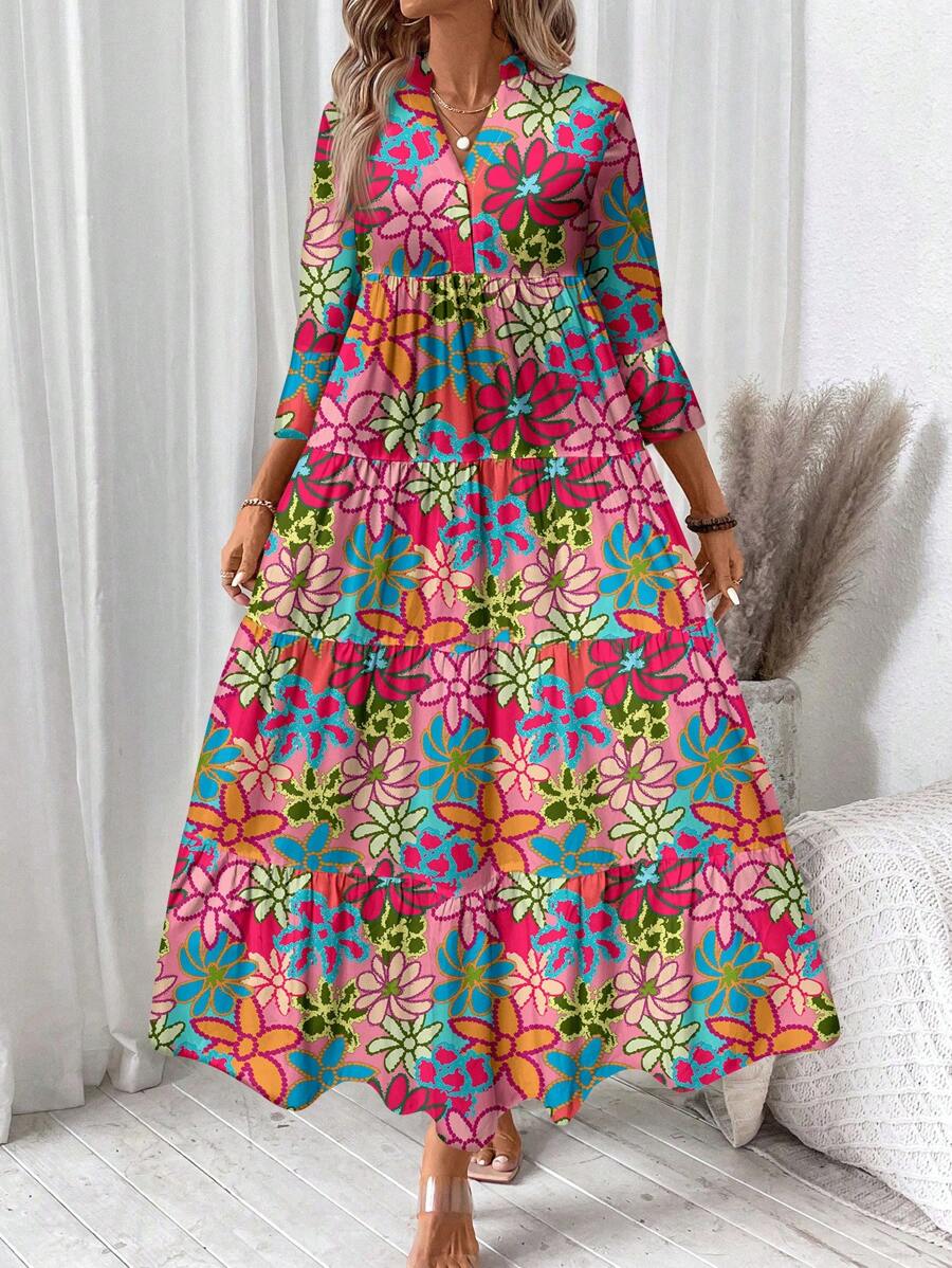 Freja™ Sommerkjole i Planteprin