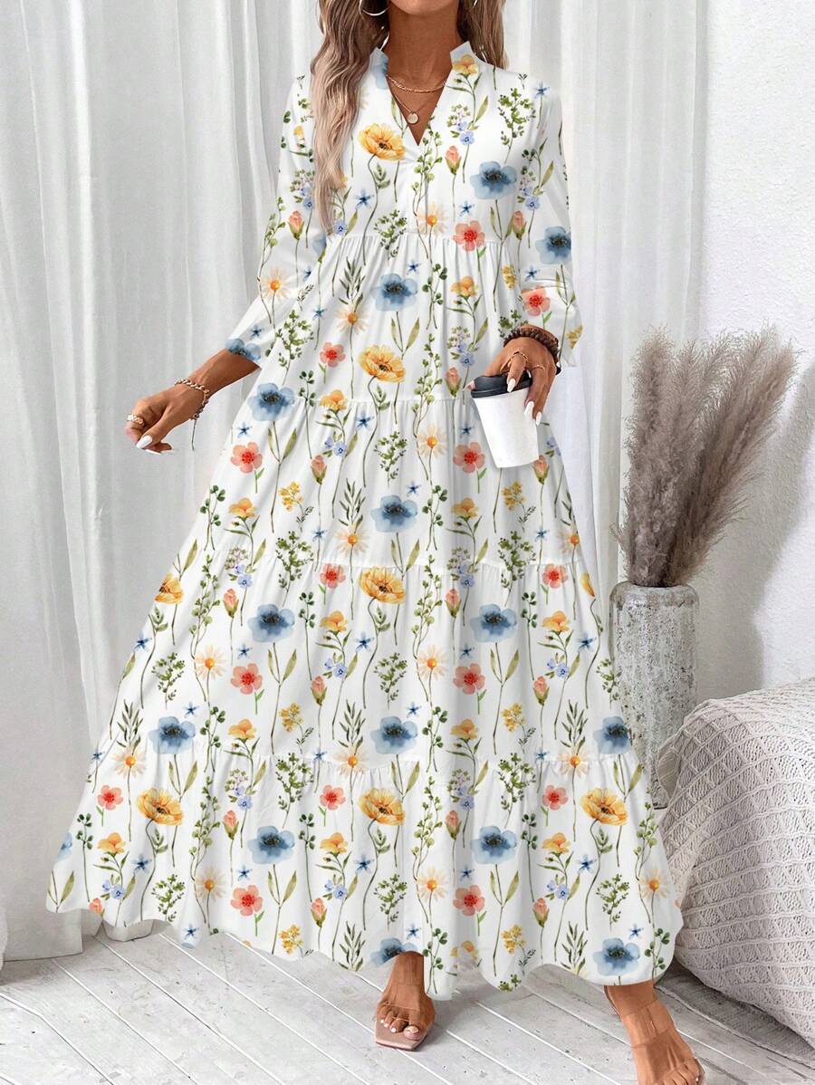 Freja™ Sommerkjole i Planteprin