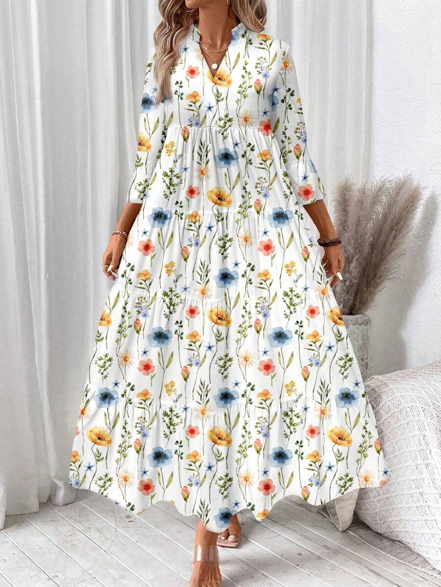 Freja™ Sommerkjole i Planteprin