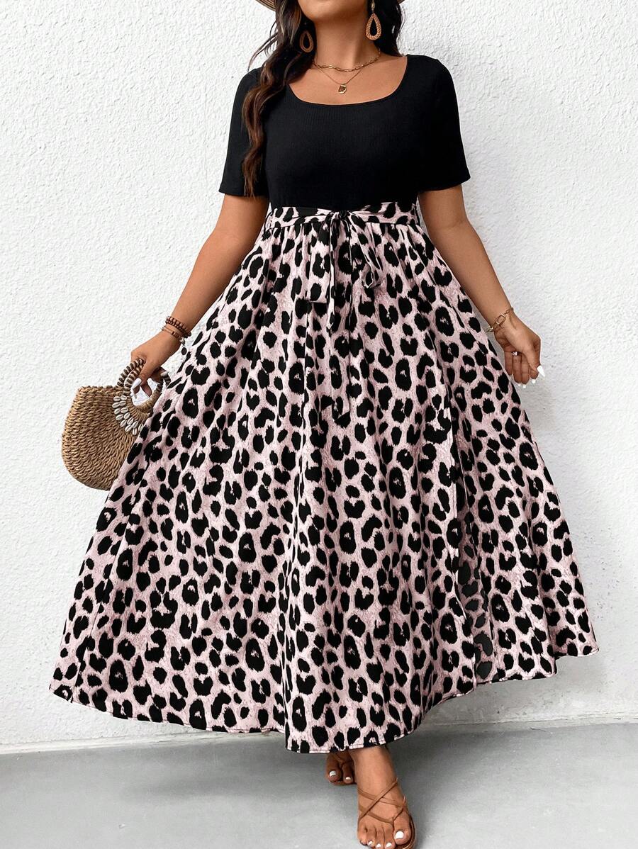 Lea™ I Leopard Illusionskjole