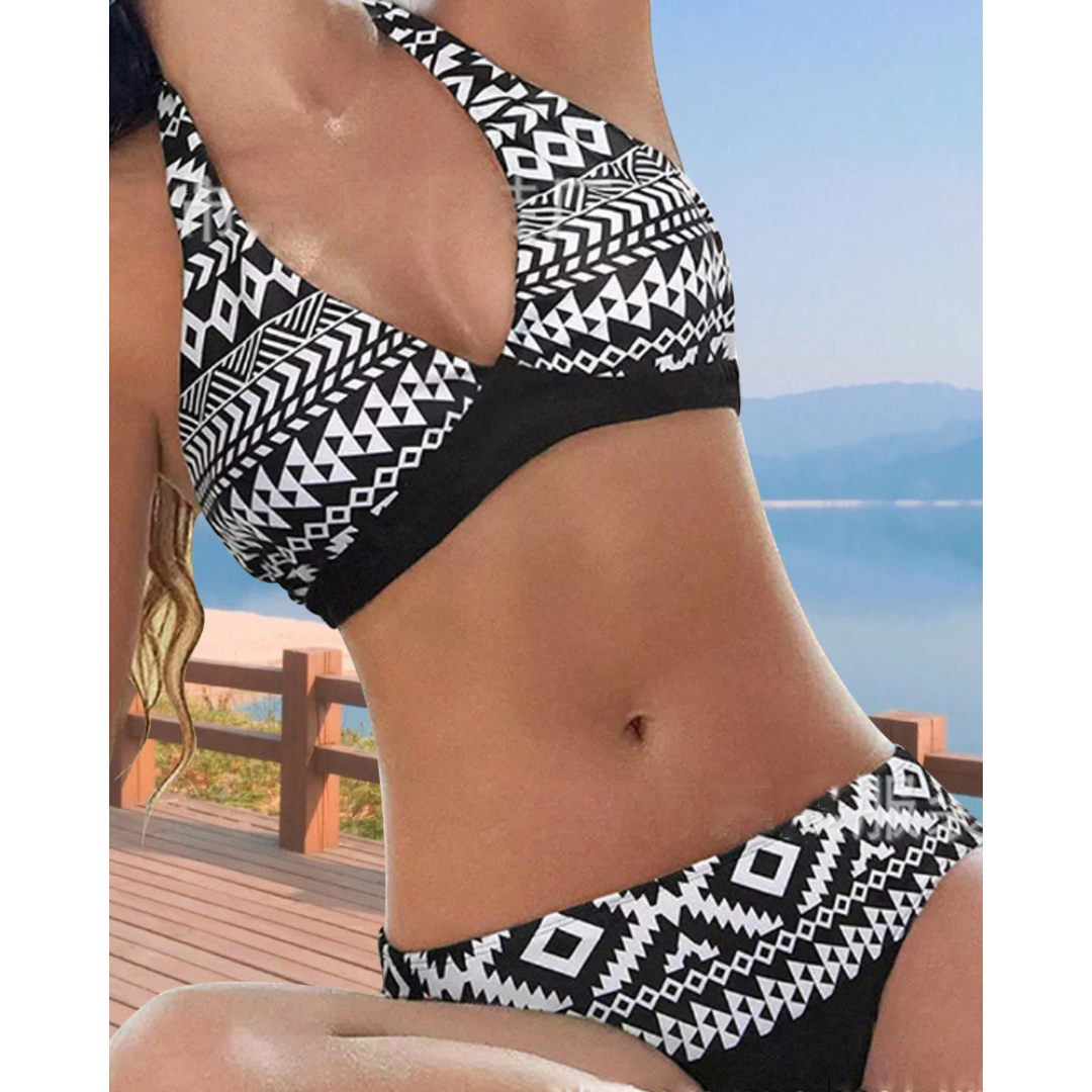 Bolette - Mønstret bikinisæt med støtte