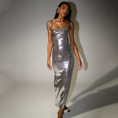 Christel | Stilfuld Sequin Maxi Kjole