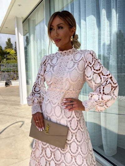 Juna | Elegant Blonde Maxi Kjole