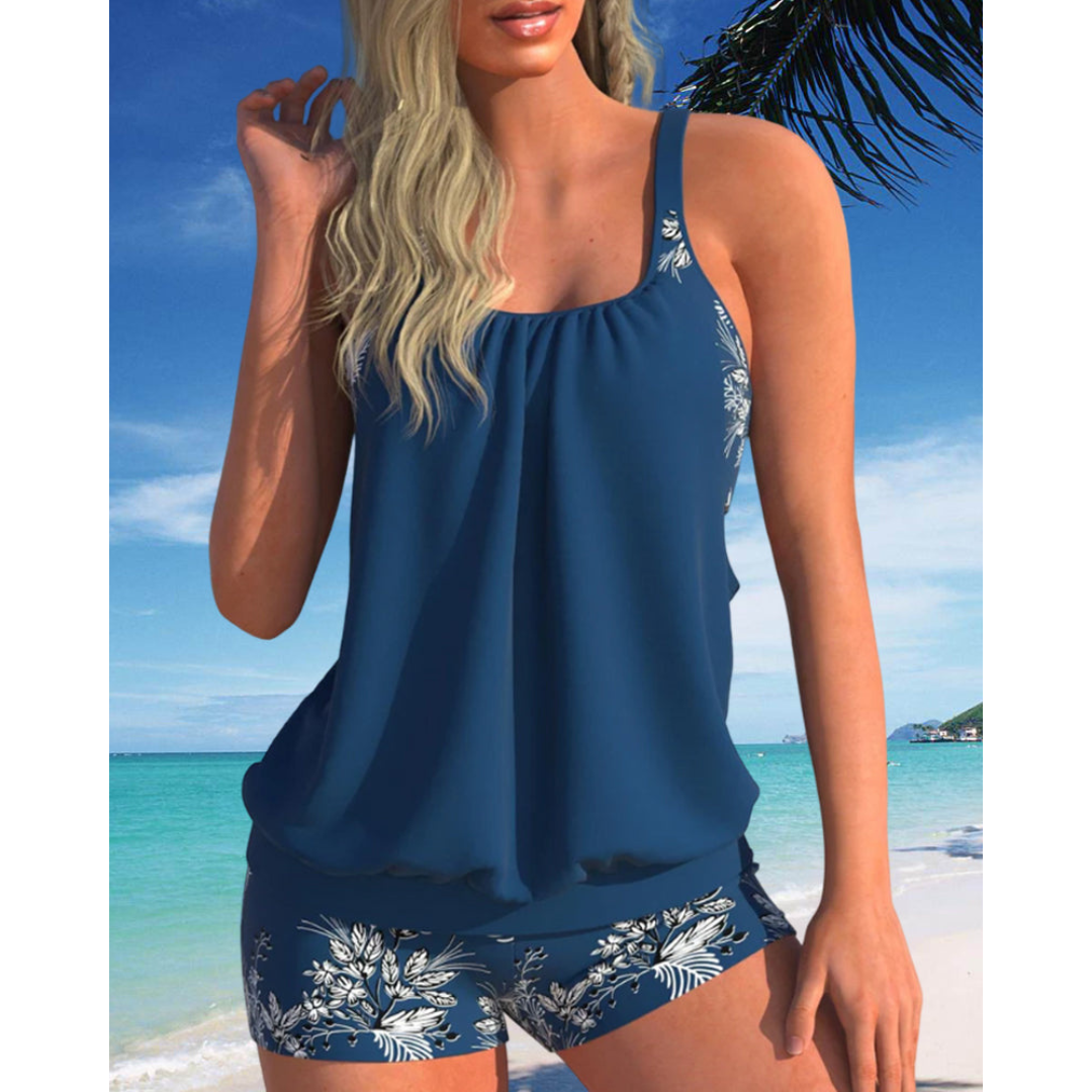 Hilda – Klassisk Blomsterprint Tankini