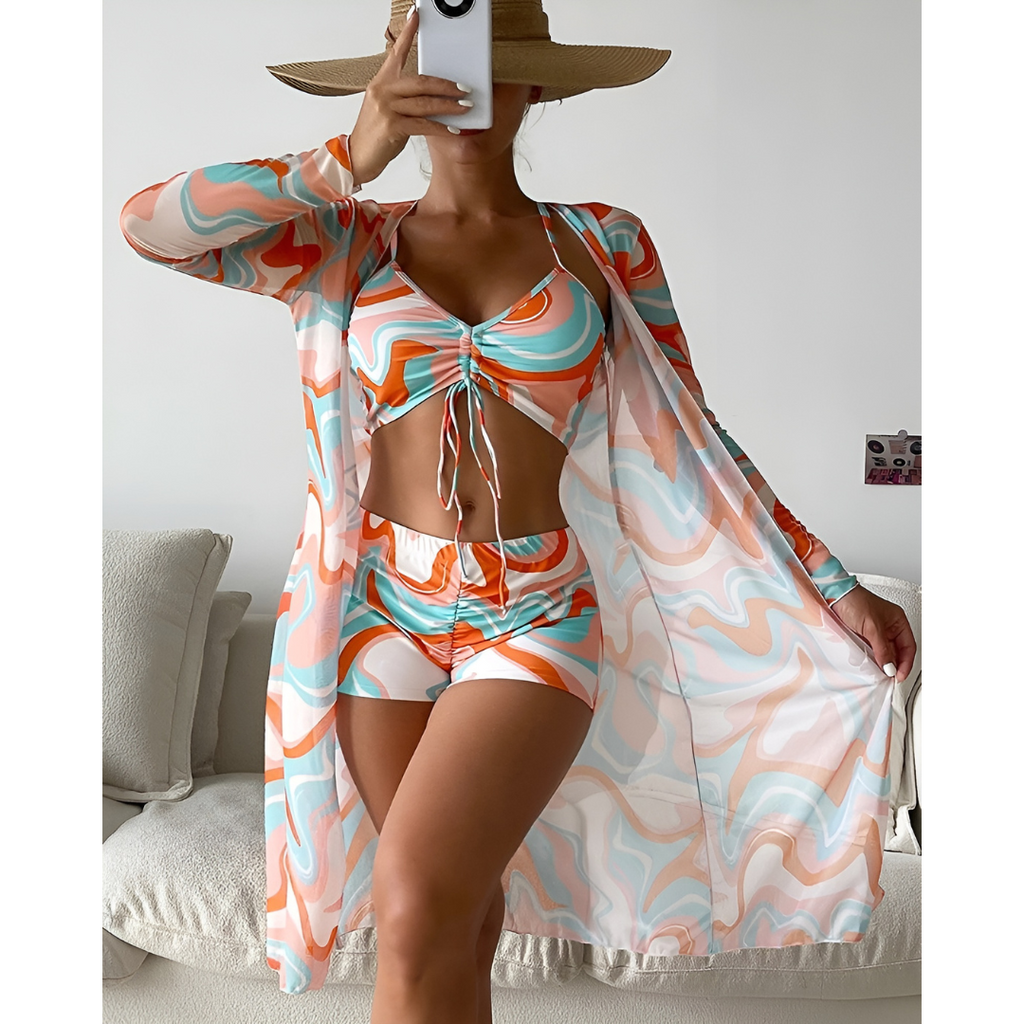 Lana – 3-Delt Bikinisæt med Print