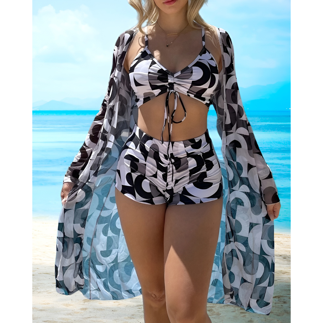 Lana – 3-Delt Bikinisæt med Print