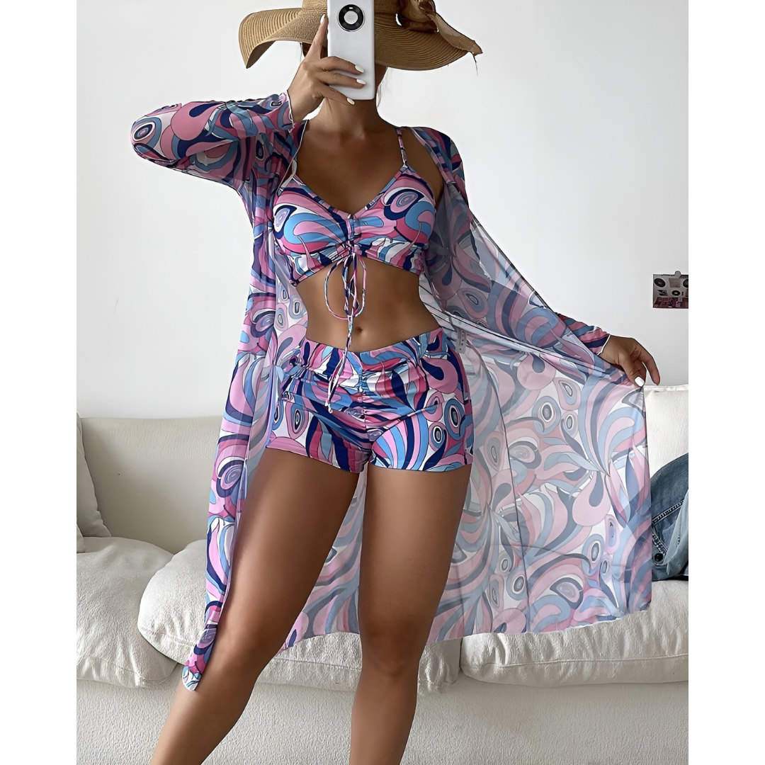 Lana – 3-Delt Bikinisæt med Print