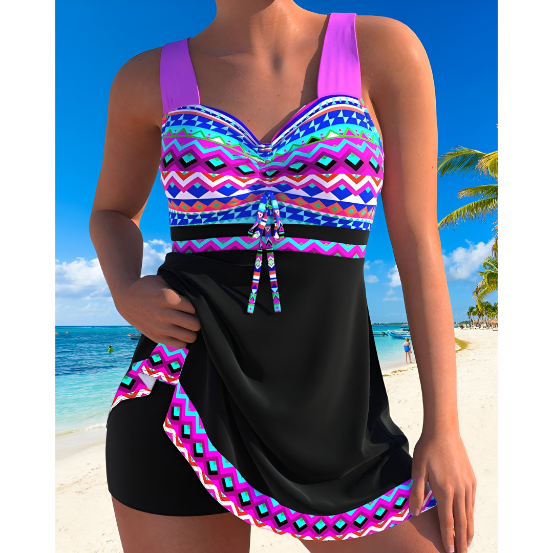 Macy - Levende Badedragt med Print