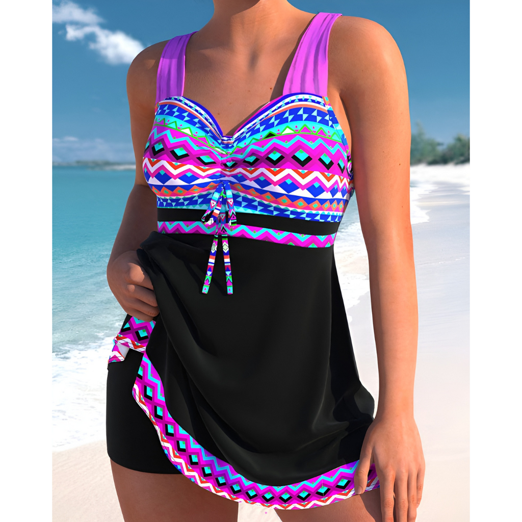 Macy - Levende Badedragt med Print