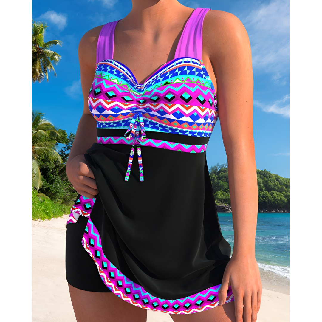 Macy - Levende Badedragt med Print