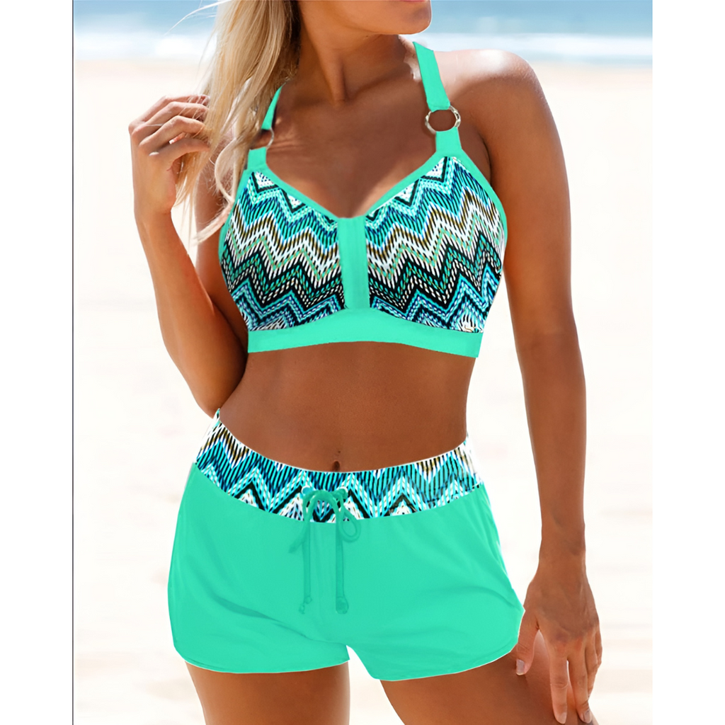 Bella - Bikini med Geometrisk Print