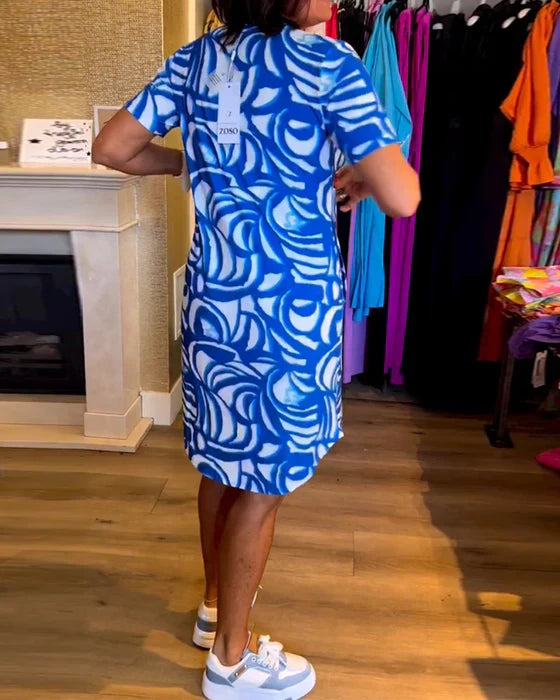 Nanna | Vibrant Floral V-hals Kjole