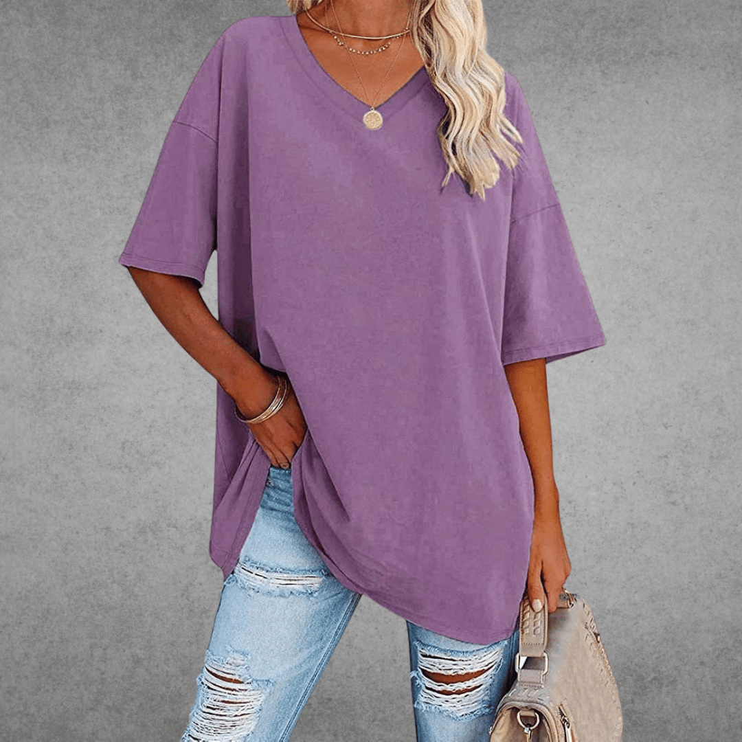 Nikita | Stilfuld Oversized V-Neck T-shirt