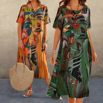 Filomena | Stilfuld Abstract Print Kjole