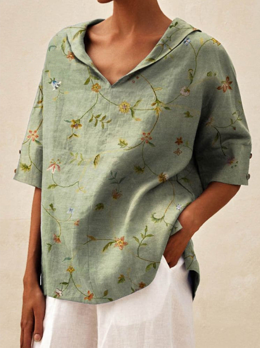 Andrea | Elegant top med V-udskæring
