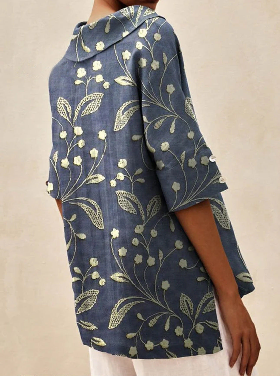 Andrea | Elegant top med V-udskæring