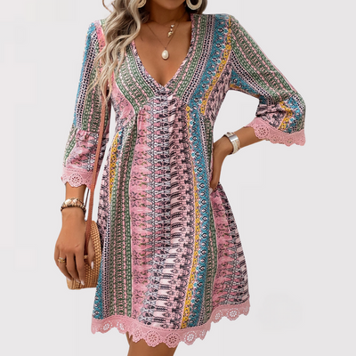 Melina | Boho Chic V-Hals Kjole