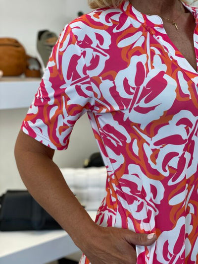 Nanna | Vibrant Floral V-hals Kjole