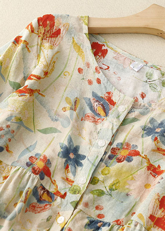 Rune | Stilfuld Blomstret Skjorte med Knapper