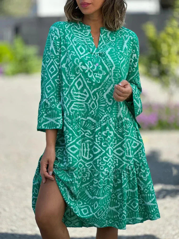 Kyara | Stilfuld Boho Print Tunika Kjole