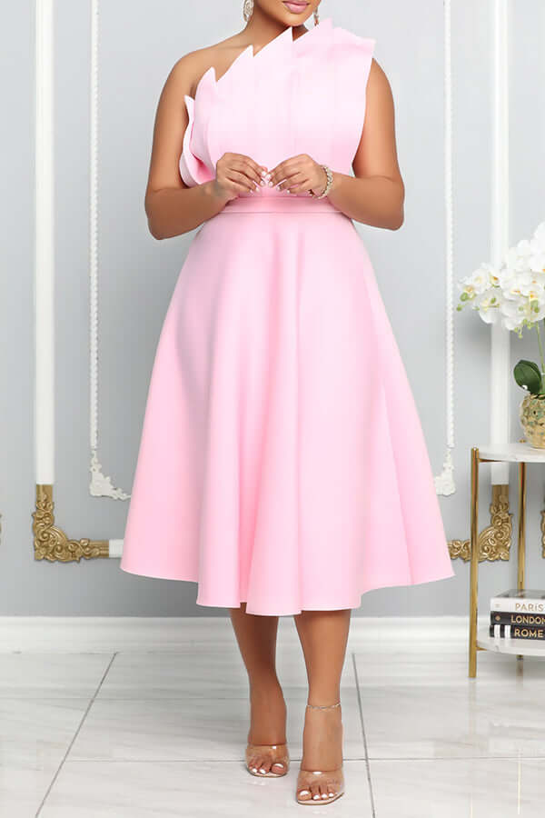 Josepha | Stilfuld One-Shoulder A-Line Kjole