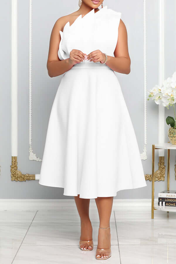 Josepha | Stilfuld One-Shoulder A-Line Kjole