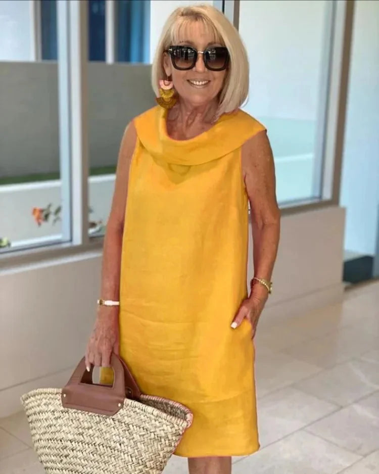 Nalani | Ærmeløs kjole med rund halsudskæring