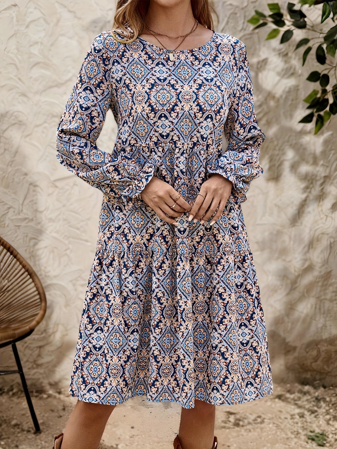 Toscana™ | Elegant mønsterkjole