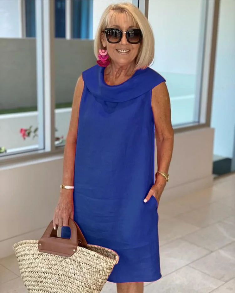 Nalani | Ærmeløs kjole med rund halsudskæring