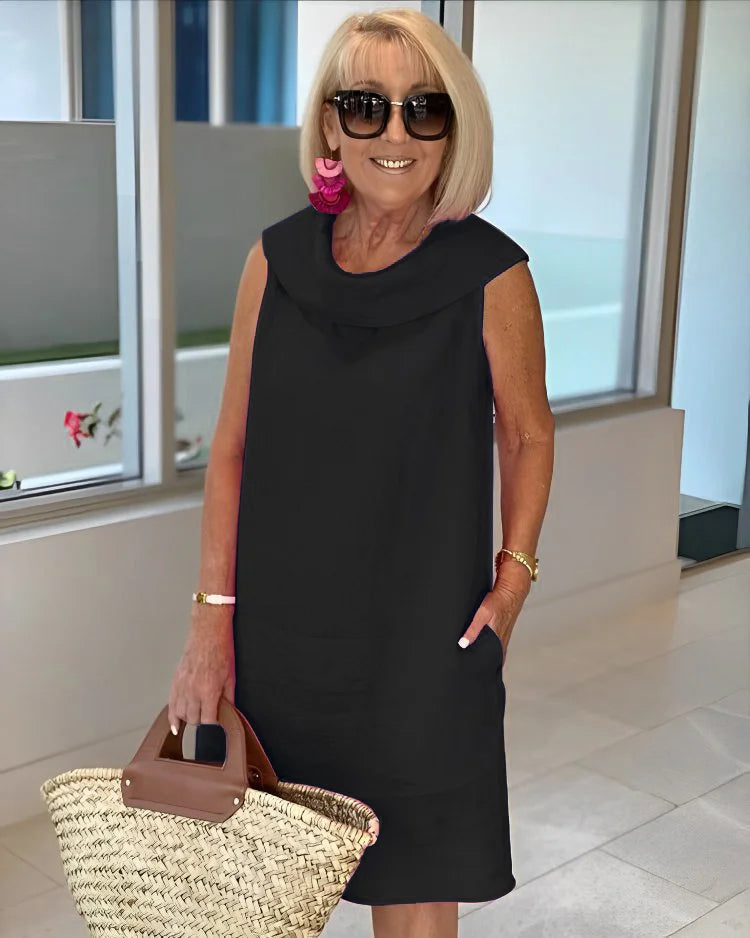 Nalani | Ærmeløs kjole med rund halsudskæring