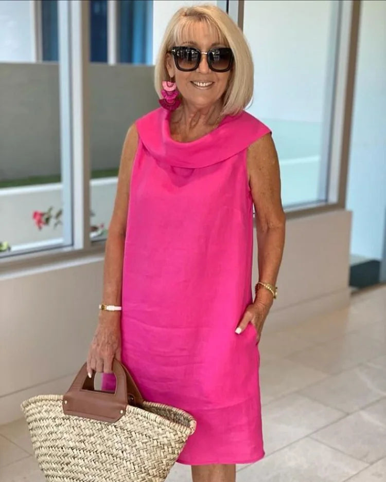 Nalani | Ærmeløs kjole med rund halsudskæring