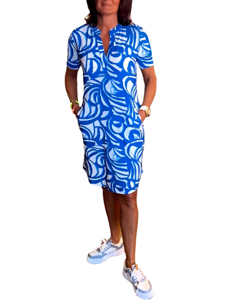 Nanna | Vibrant Floral V-hals Kjole