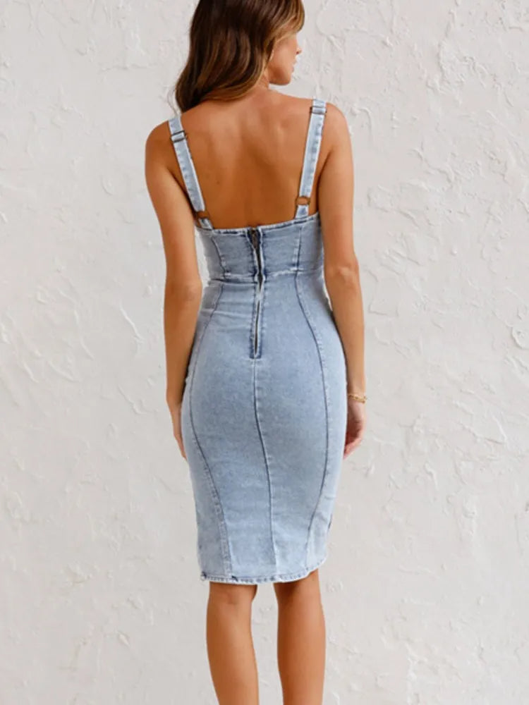 Serafina | Elegant Denim Bodycon Kjole