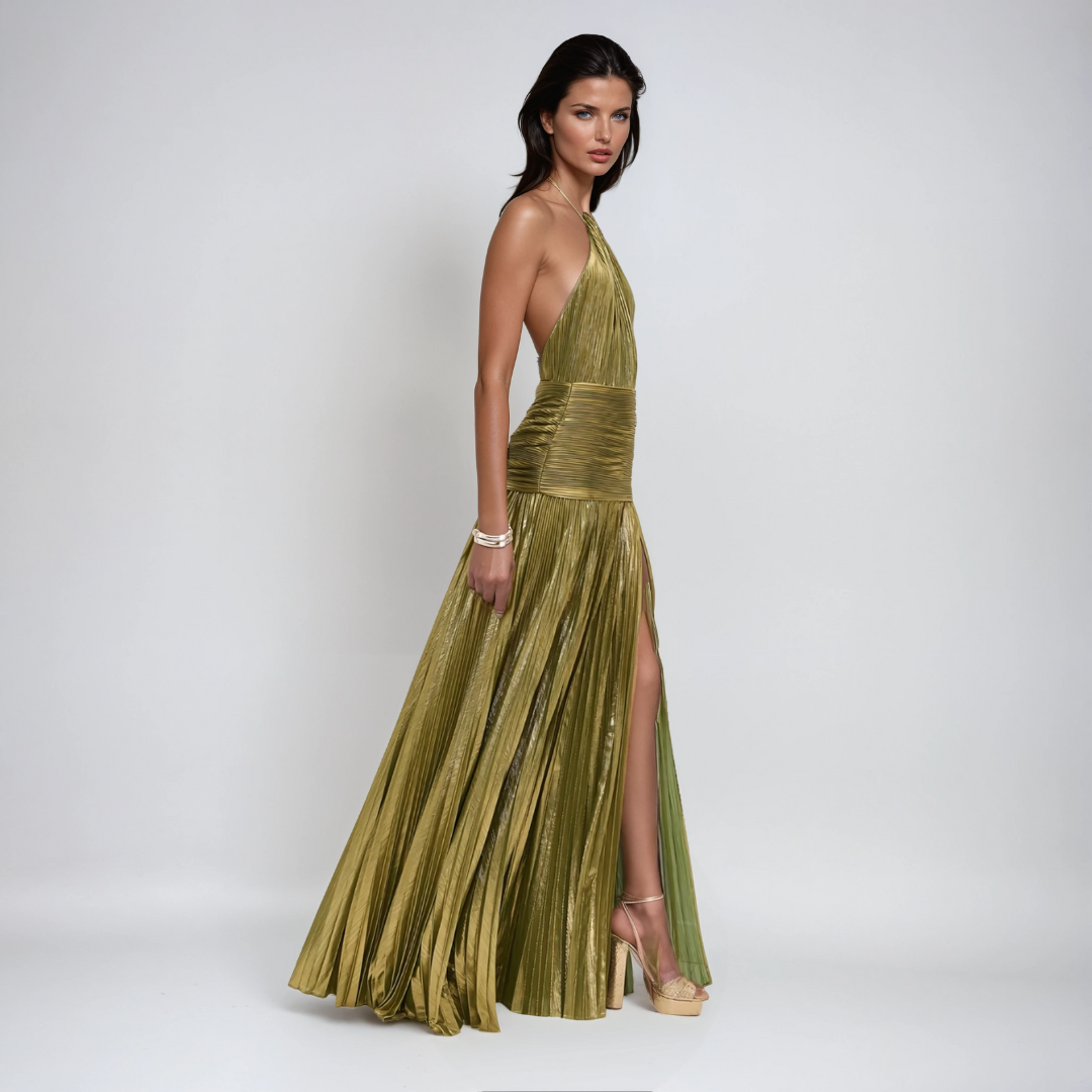 NEFIRA™ | LANG METALLISK KJOLE