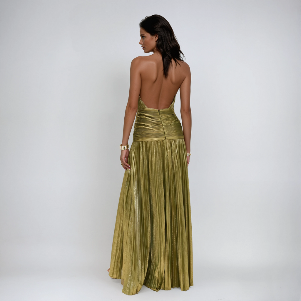 NEFIRA™ | LANG METALLISK KJOLE