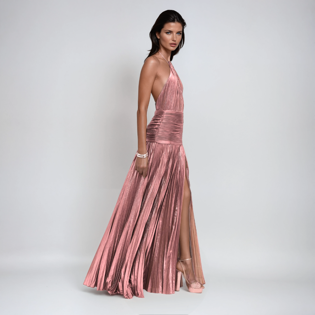 NEFIRA™ | LANG METALLISK KJOLE