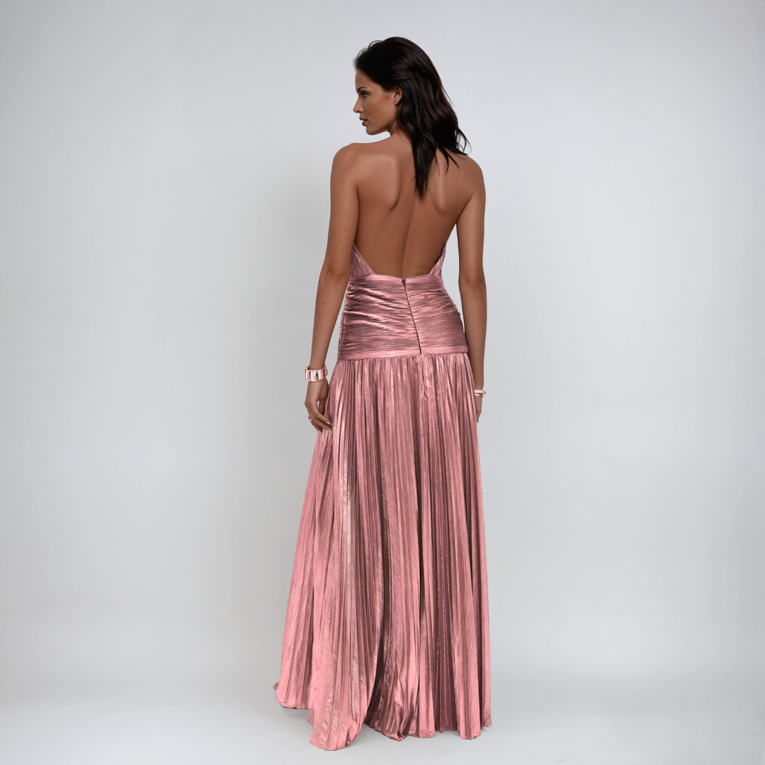 NEFIRA™ | LANG METALLISK KJOLE