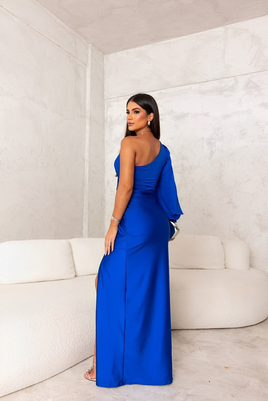 Lenoir | Stilfuld One-Shoulder Satin Kjole